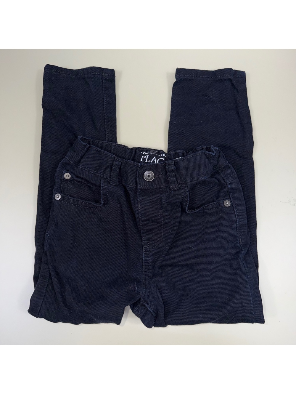 The Children’s Place Girls Size 5T Navy Skinny Jeans Adjustable Waist - Picture 2 of 5
